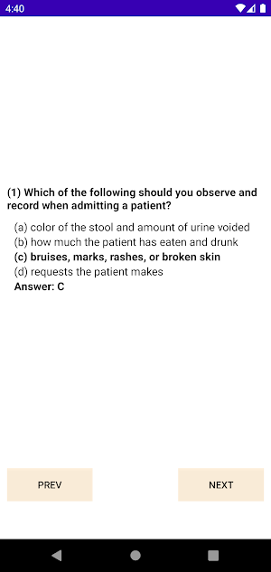 CNA Practice Questions Screenshot 3
