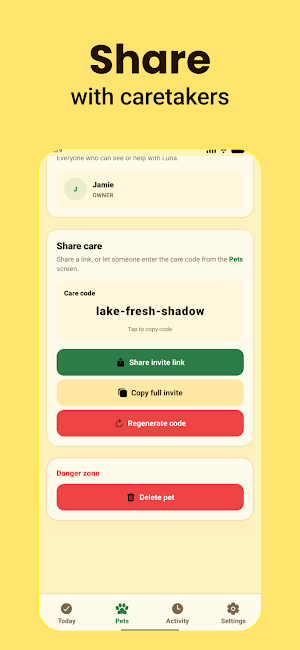 Pet Care Tracker Screenshot 1