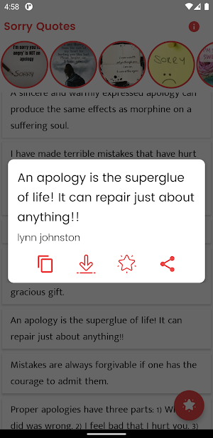 Sorry Quotes and Sayings Screenshot 1