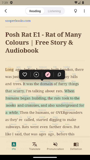 IPA Reader Screenshot 1