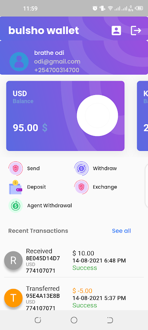 Bulsho Wallet Screenshot 1