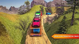 Offroad Transporter Car Trailer Parking Drive Screenshot 0