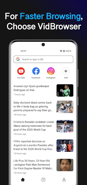 Vid Browser – Fast & Safe Screenshot 0