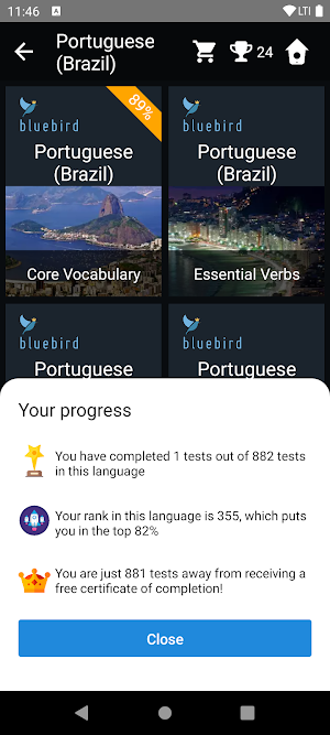 Brazilian Portuguese Tests Screenshot 2
