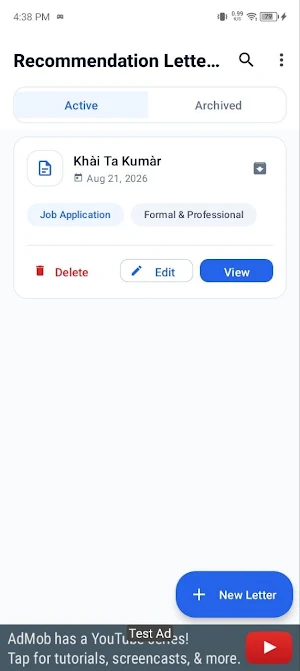 Recommendation Letter Maker Screenshot 0
