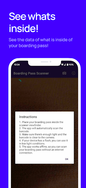 Boarding Pass Scanner Screenshot 2