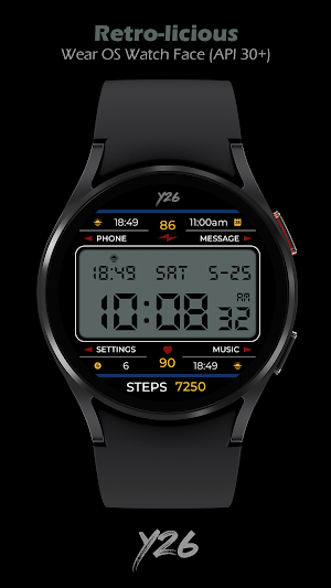 Y26 Retro-licious Watch Face Screenshot 0