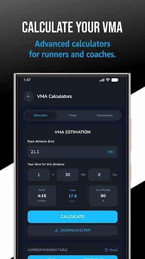 Calcul VMA - Test, Pace & VO2 Screenshot 0
