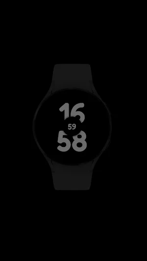 Elegant Simple Black WatchFace Screenshot 1