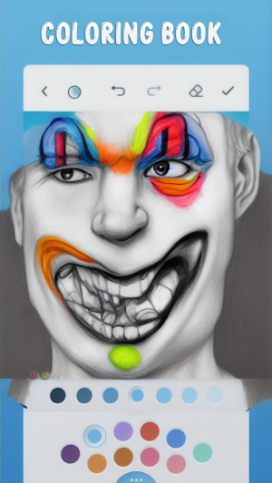 Creepy Clown Coloring Bk Scary Screenshot 2