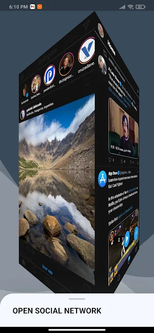 Social Networks All in One - 3D Media Cube Screenshot 0