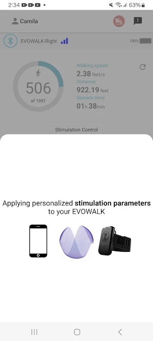 EvoWalk App Screenshot 1