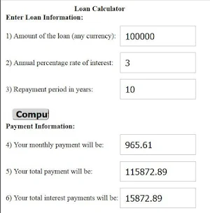 Loan Mortgage Calculator Screenshot 1