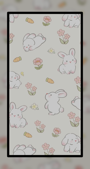Cute Bunny Aesthetic Wallpaper Screenshot 2