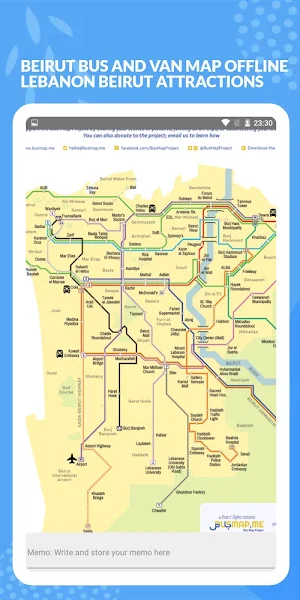 BEIRUT BUS AND VAN MAP OFFLINE Screenshot 1