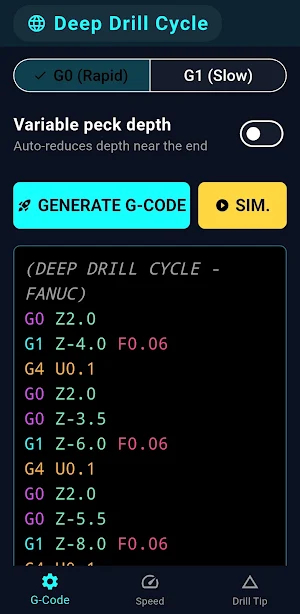CNC Drill G-Code Simulator Screenshot 0
