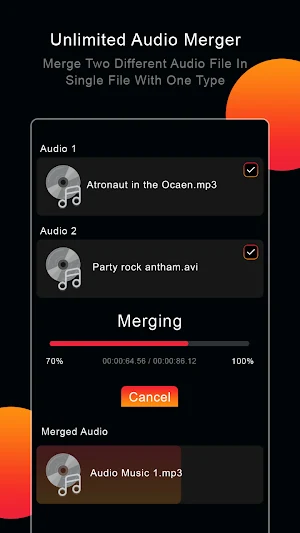 Unlimited MP3 Audio Merger Screenshot 3