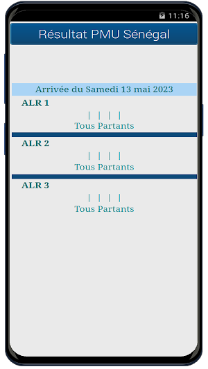 Résultat PMU LONASE Sénégal Screenshot 1