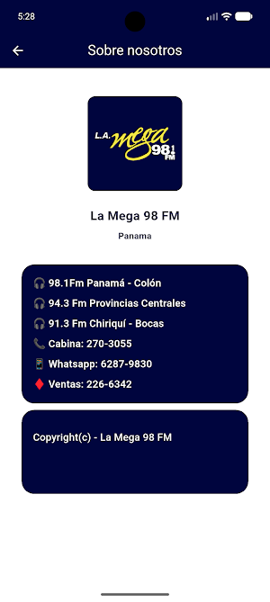 La Mega 98 FM Screenshot 3