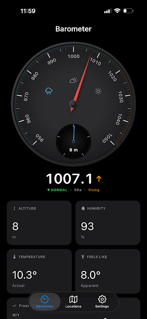Barometer & Altimeter Pro Screenshot 1
