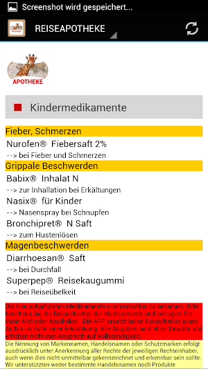 Reiseapotheke-MedRett Screenshot 2