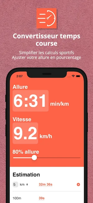 Race time converter Screenshot 2