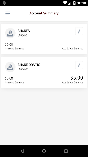Palace City Federal Credit Union Mobile Banking Screenshot 2