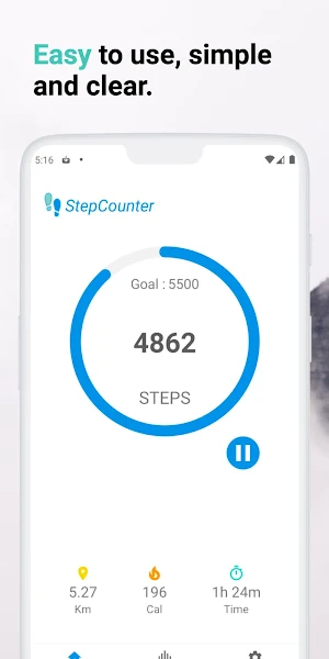 Pedometer - Walking Step Counter & Burned Calories Screenshot 3