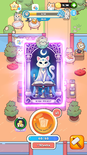 Lucky Paw Cafe: Idle Cat Tarot Screenshot 1