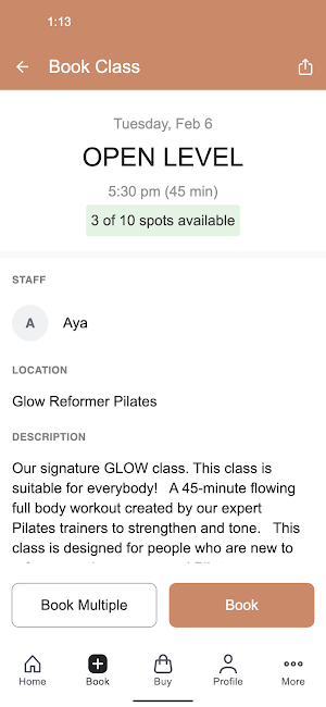 Glow Reformer Pilates Screenshot 2