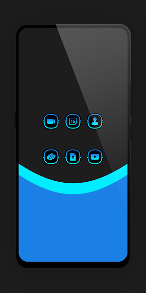 Funky Sky Blue Icon Pack Screenshot 1