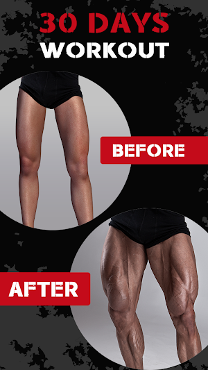 Leg Workout for Men - Thigh, Muscle Fitness 30 Day Screenshot 3