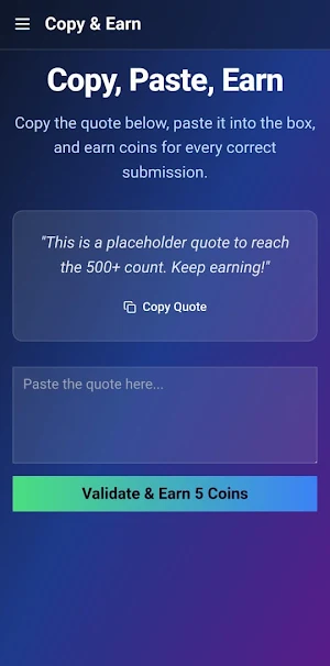 copy paste work earn money app Screenshot 0