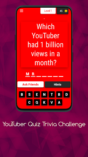 YouTubers Trivia Quiz Game Screenshot 0