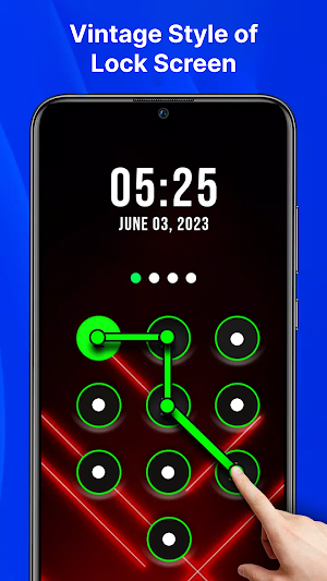 Pattern Lock Screen: Vintage Screenshot 0