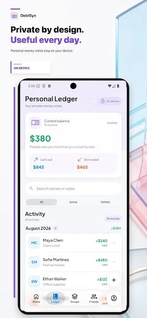 DebtSyn: Debt & IOU Tracker Screenshot 2