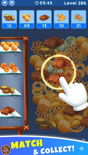Match Three Shelf Sorting game Screenshot 1