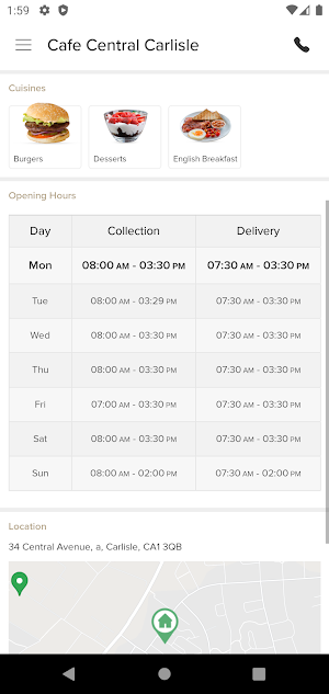 Cafe Central Carlisle Screenshot 3