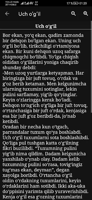 Ertaklar o'zbek tilida Screenshot 3