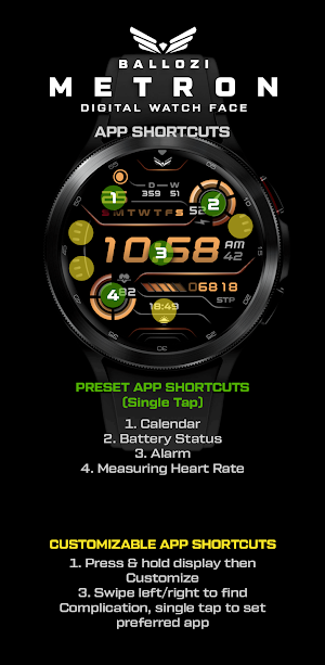 BALLOZI Metron Watch Face Screenshot 2