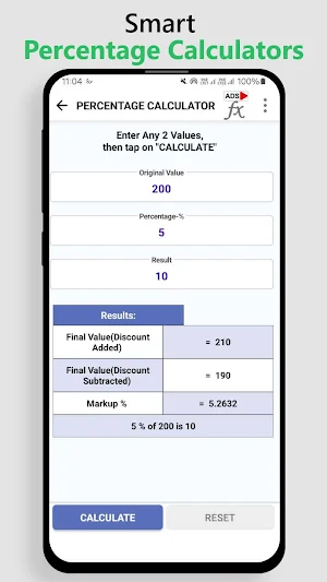 Easy Percentage Calculator Screenshot 1