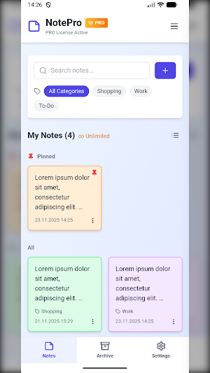 NotePRO - Secure Notes & Diary Screenshot 1