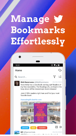 Twitter Bookmark Manager Screenshot 0