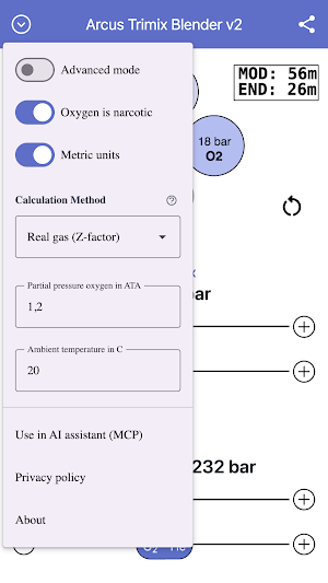 Arcus Trimix Blender Screenshot 2
