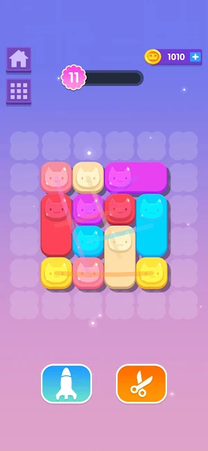 Cat Blocks Blast - Cubes Crush Screenshot 3
