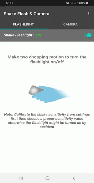 Shake Flashlight & Camera Screenshot 0