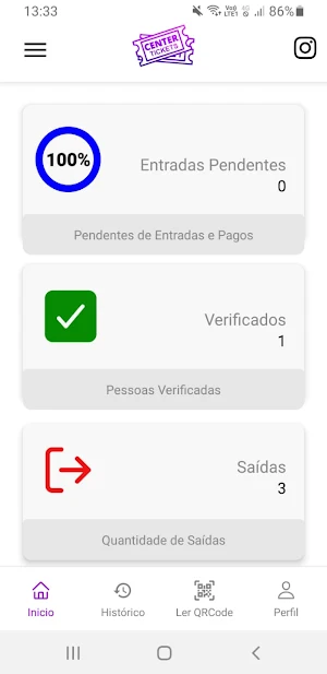Center Tickets Recepcionista Screenshot 1