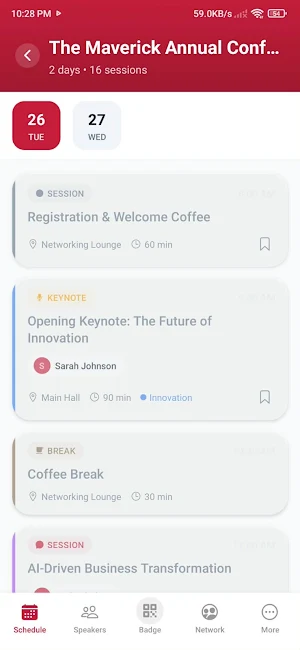 Tax Maverick Events Screenshot 1