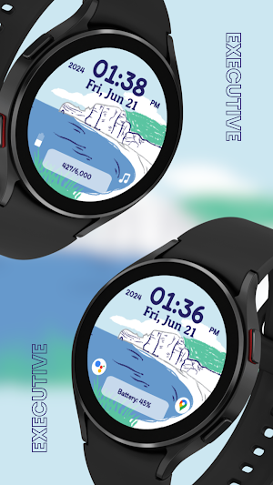 EXD056: Crayon Sea Watch Face Screenshot 1