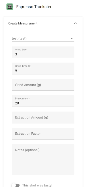 Espresso Trackster Screenshot 1